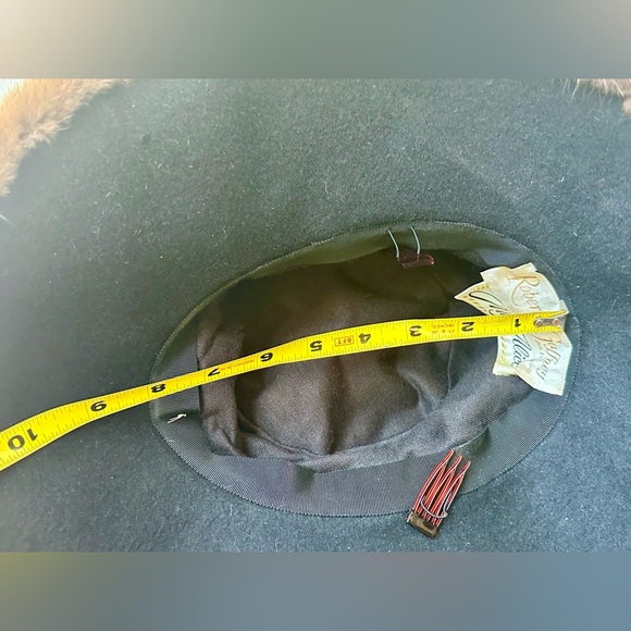 Genuine Mink Brown Fur Wide Brim Miss Alice Women's Hat, EUC, Vintage 70-s - Picture 11 of 13